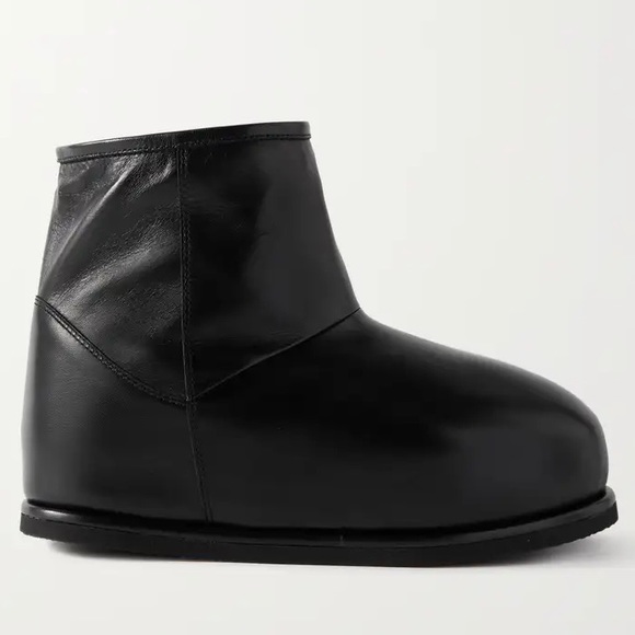 NEW AMINA MUADDI BLACK LEATHER BOOTS - Picture 3 of 16